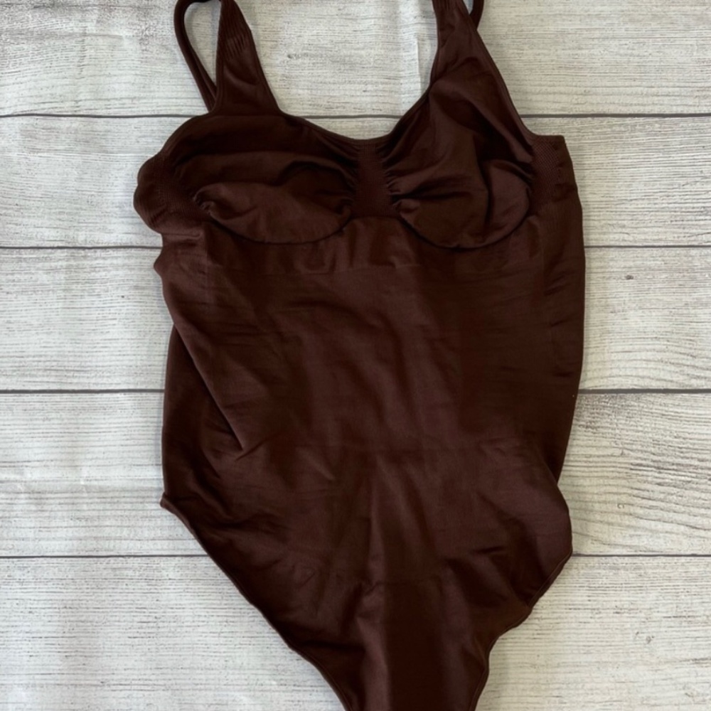 Yitty Brown Super Stretch Bodysuit Shapewear Size 5X